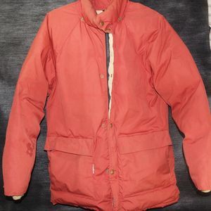 Vintage Trailwise Berkeley CA Mens Puffer Down Jacket Size Medium Rust-Orange